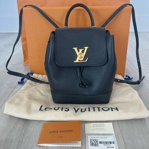 Louis Vuitton Leather Lockme Backpack Black Gently-Used